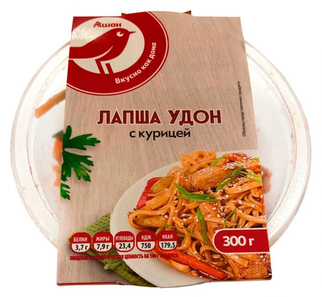 

Лапша АШАН Удон с курицей 300 г