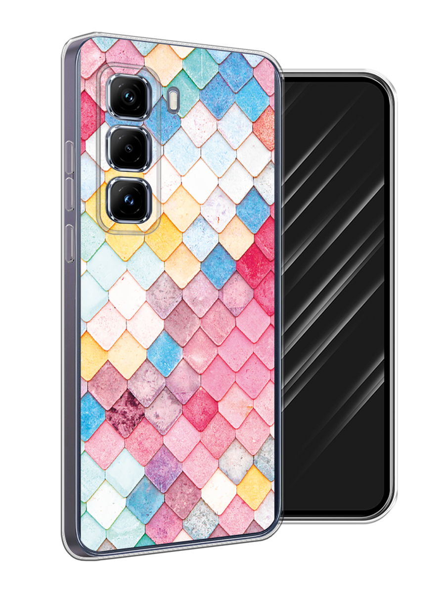 

Чехол Awog на Infinix Hot 50 Pro Plus "Нежные ромбики", Красный, 3107050-1