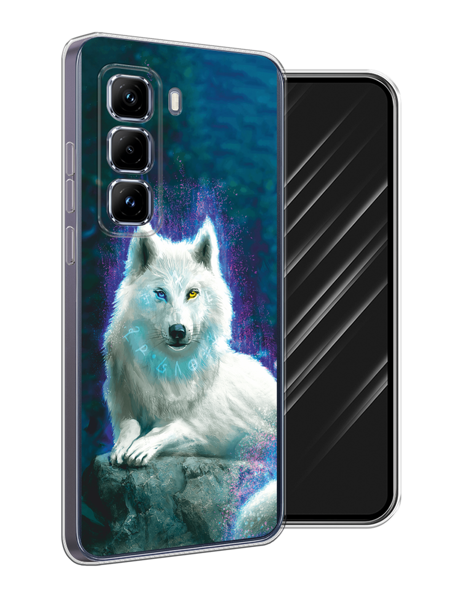 

Чехол Awog на Infinix Hot 50 Pro Plus "Белоснежный волк", Белый;зеленый;фиолетовый, 3107050-1
