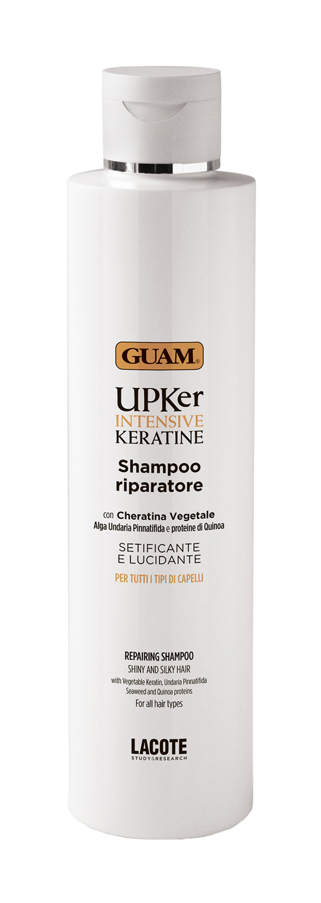 фото Восстанавливающий шампунь для волос guam upker intensive keratine repairing shampoo 200мл