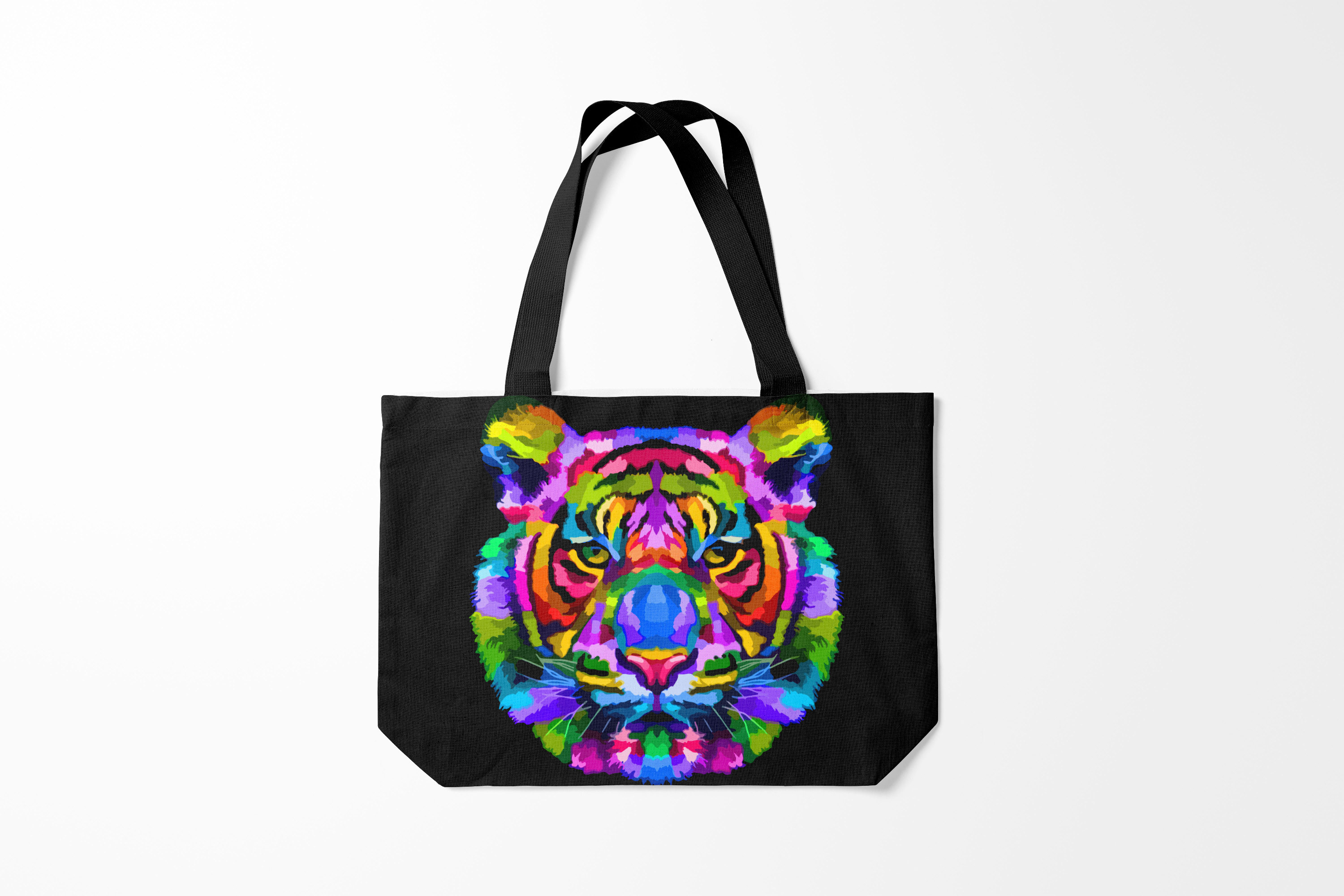 

Сумка шoппер унисекс Burnettie Разные Neon tiger, черный, Разные Neon tiger