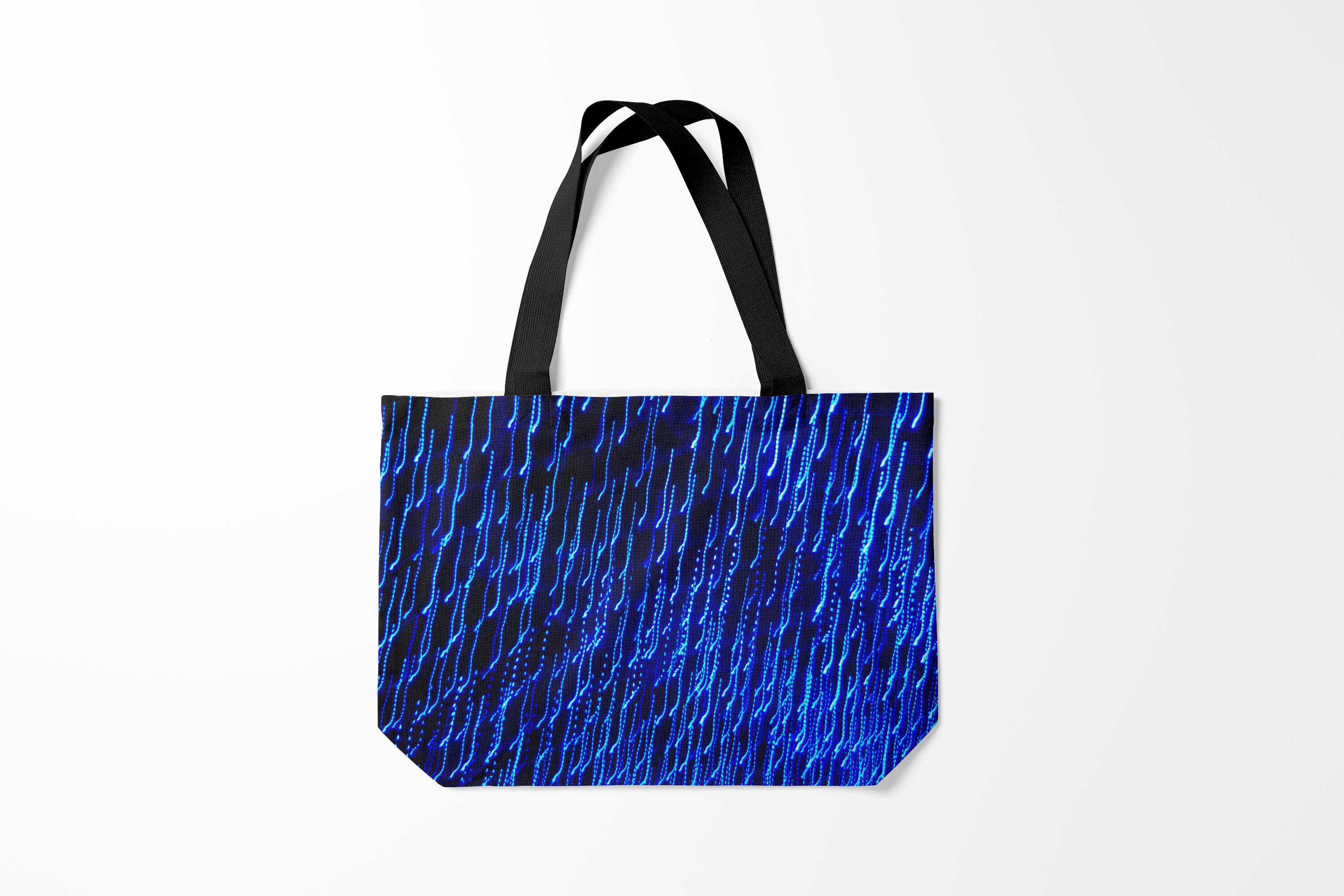 

Сумка шoппер унисекс Burnettie Разные Neon rain, синий, Разные Neon rain