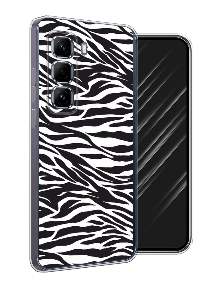 

Чехол Awog на Infinix Hot 50 Pro Plus "Принт зебра", Белый;серый;черный, 3107050-1