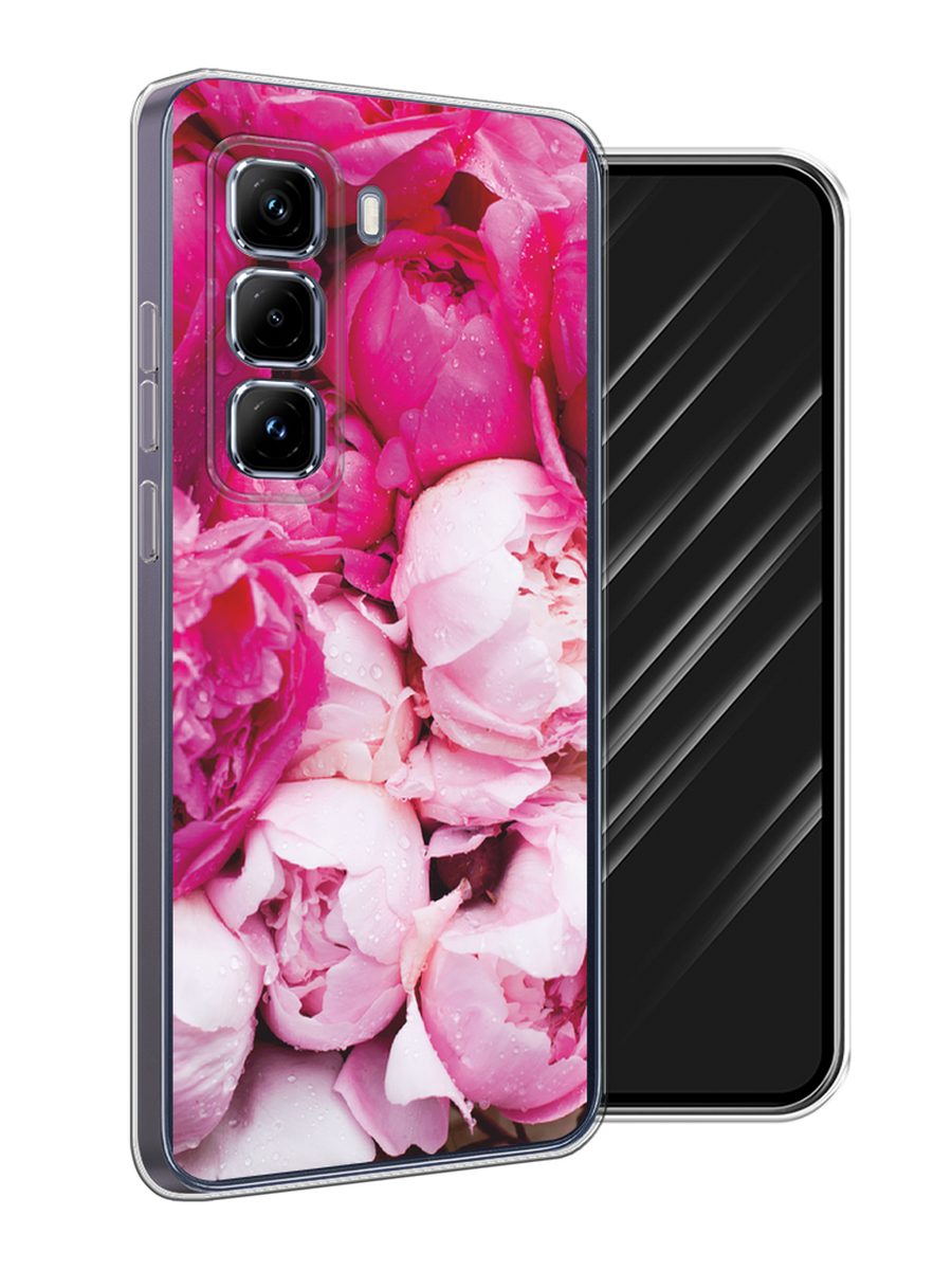 

Чехол Awog на Infinix Hot 50 Pro Plus "Пионы розово-белые", Белый;розовый, 3107050-1