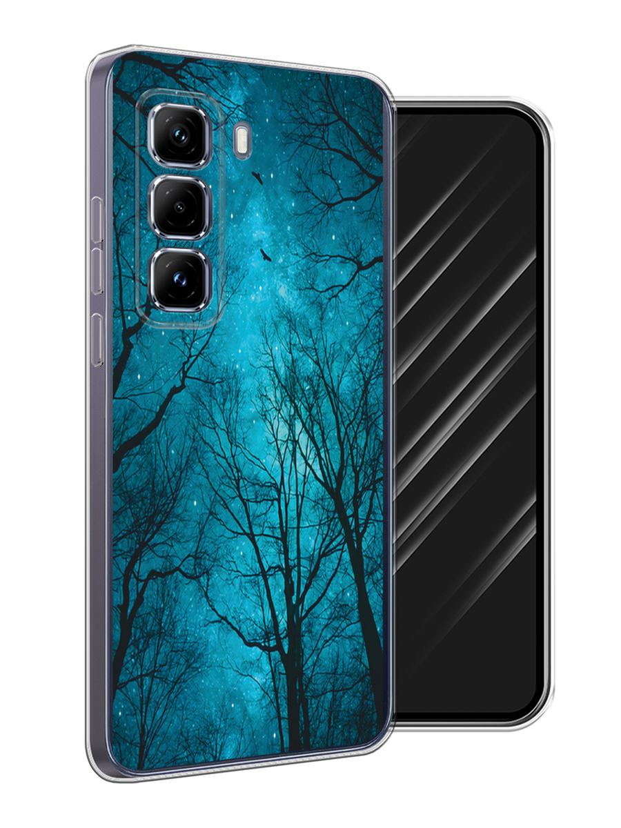 

Чехол Awog на Infinix Hot 50 Pro Plus "Сказочный лес", Черный;бирюзовый, 3107050-1