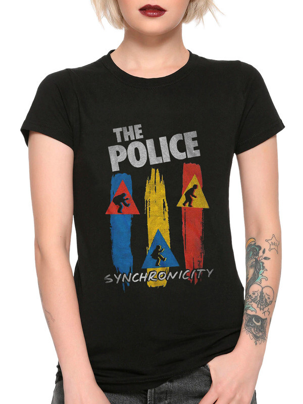 фото Футболка женская design heroes the police - synchronicity черная xs