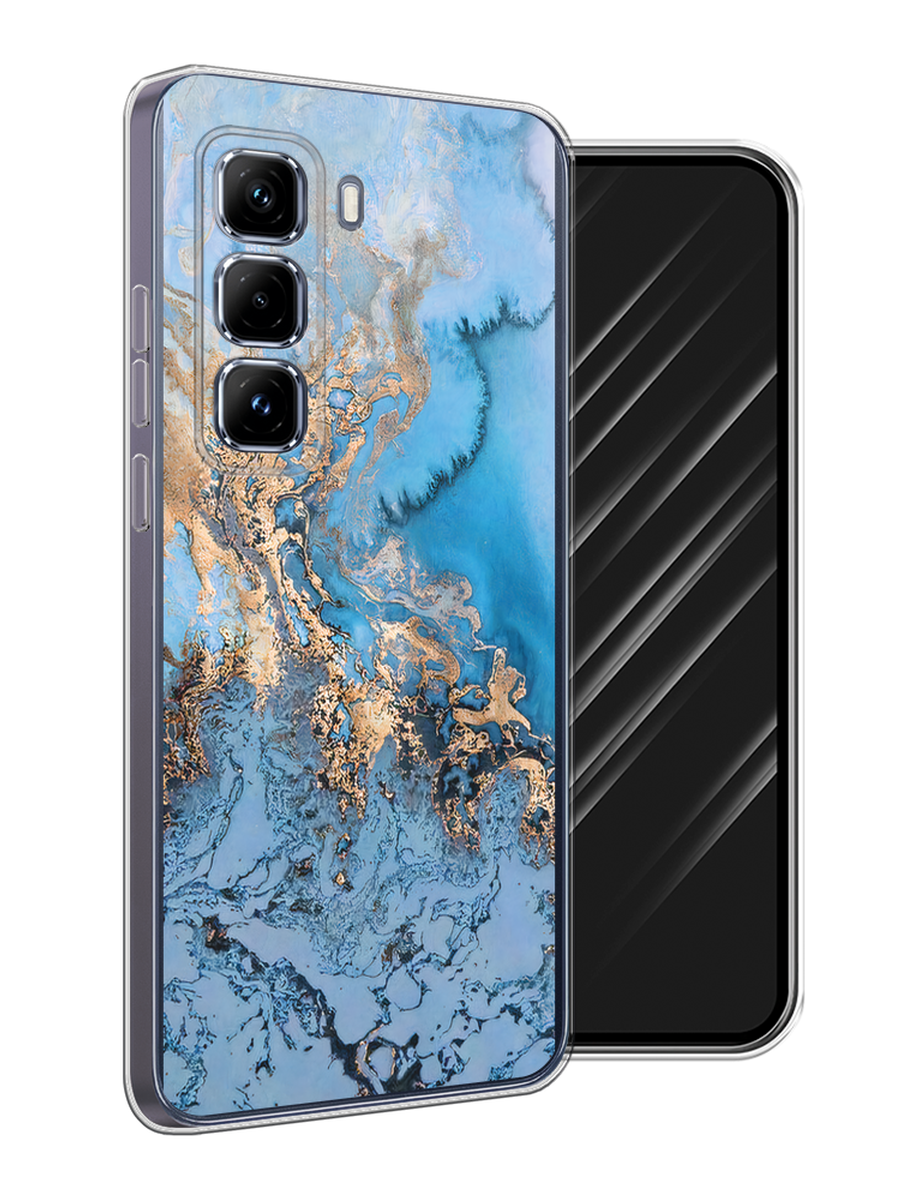 

Чехол Awog на Infinix Hot 50 Pro Plus "Морозная лавина синяя", Серебристый, 3107050-1