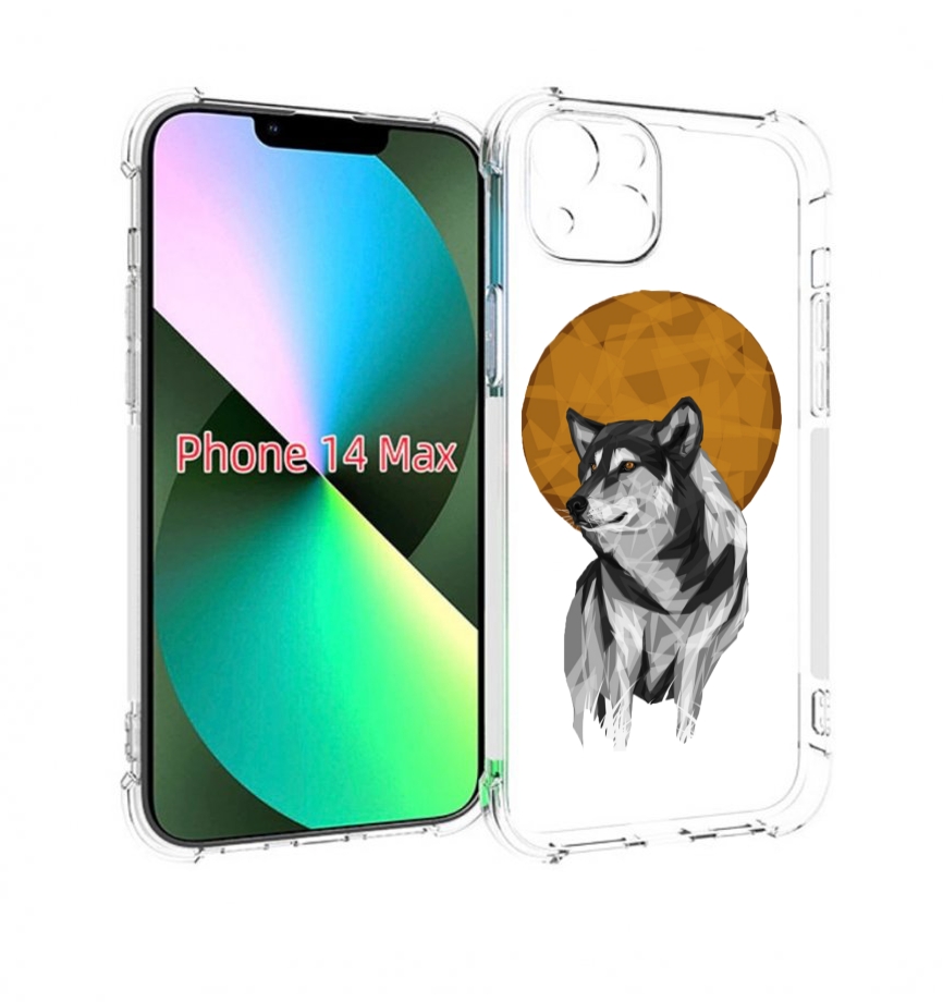 

Чехол MyPads Лунный волк для iPhone 14 Plus (6.7), Прозрачный, Tocco