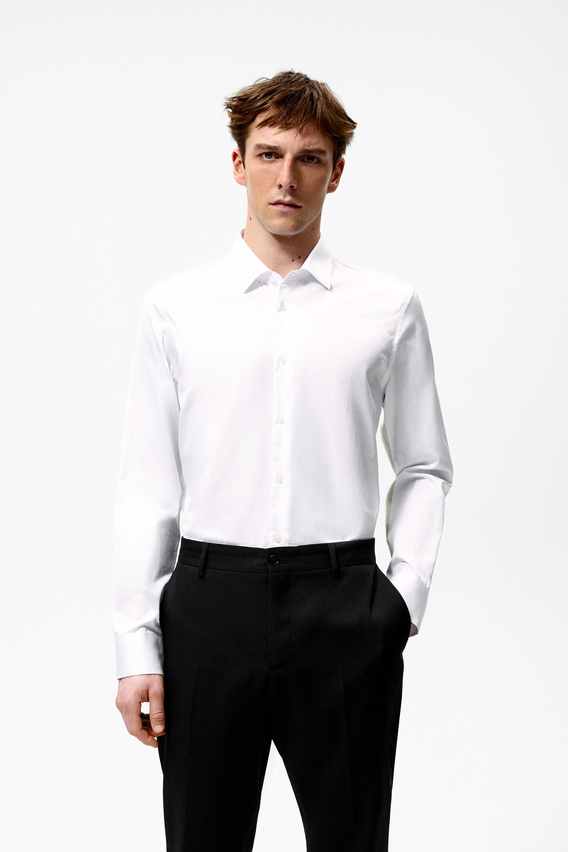 

Рубашка мужская ZARA 05588639 белая M, 05588639