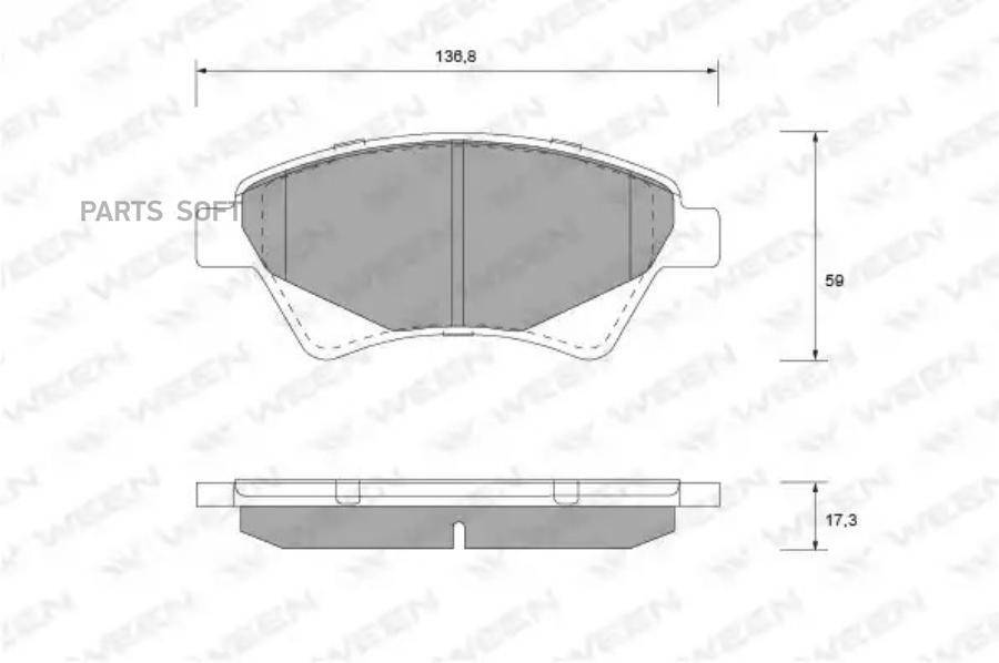 

Тормозные колодки дисковые передние RENAULT Megane, Scenic II, Kangoo WEEN 151-1150