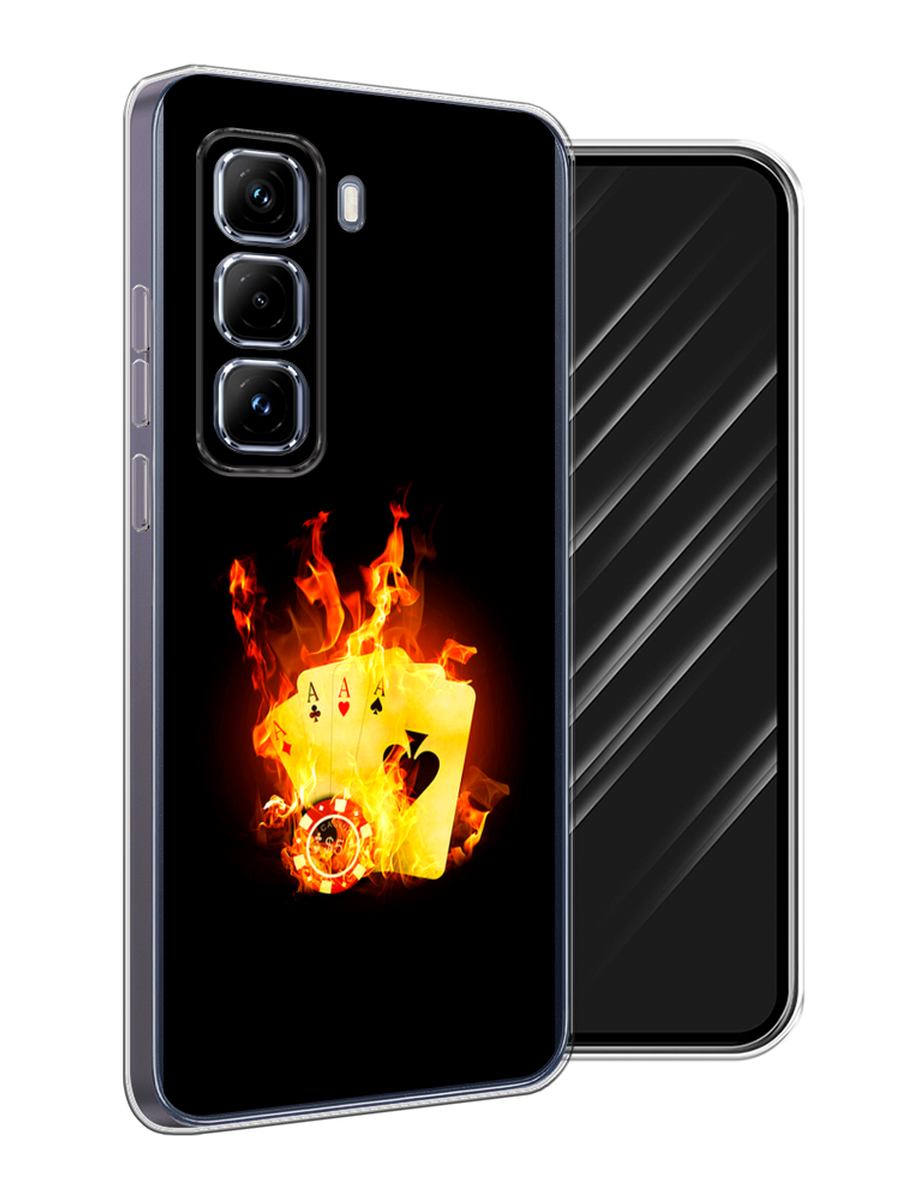 

Чехол Awog на Infinix Hot 50 Pro Plus "Горящие карты", Черный;оранжевый, 3107050-1