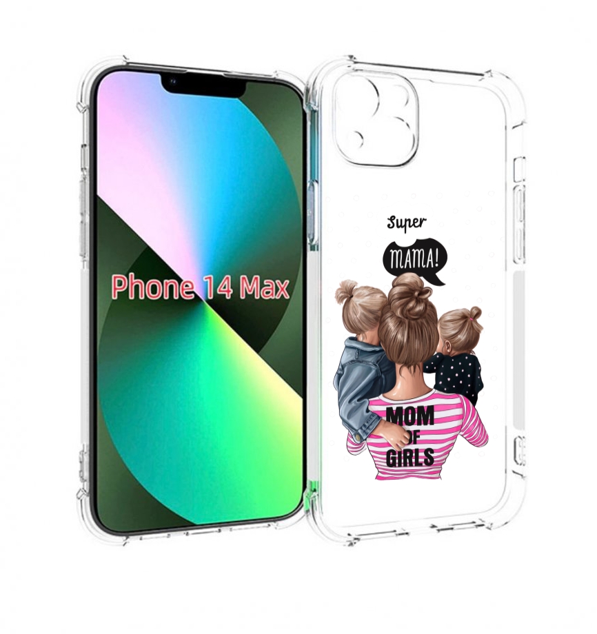 

Чехол MyPads Мама-девочек женский для iPhone 14 Plus (6.7), Прозрачный, Tocco