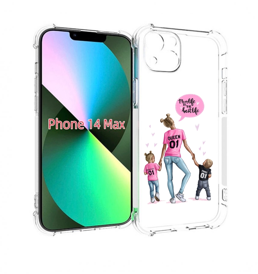 

Чехол MyPads Мама-королева женский для iPhone 14 Plus (6.7), Прозрачный, Tocco