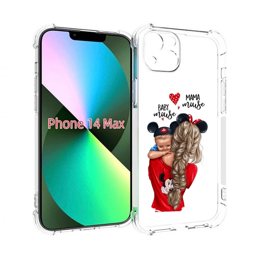 

Чехол MyPads Мама-маус женский для iPhone 14 Plus (6.7), Прозрачный, Tocco