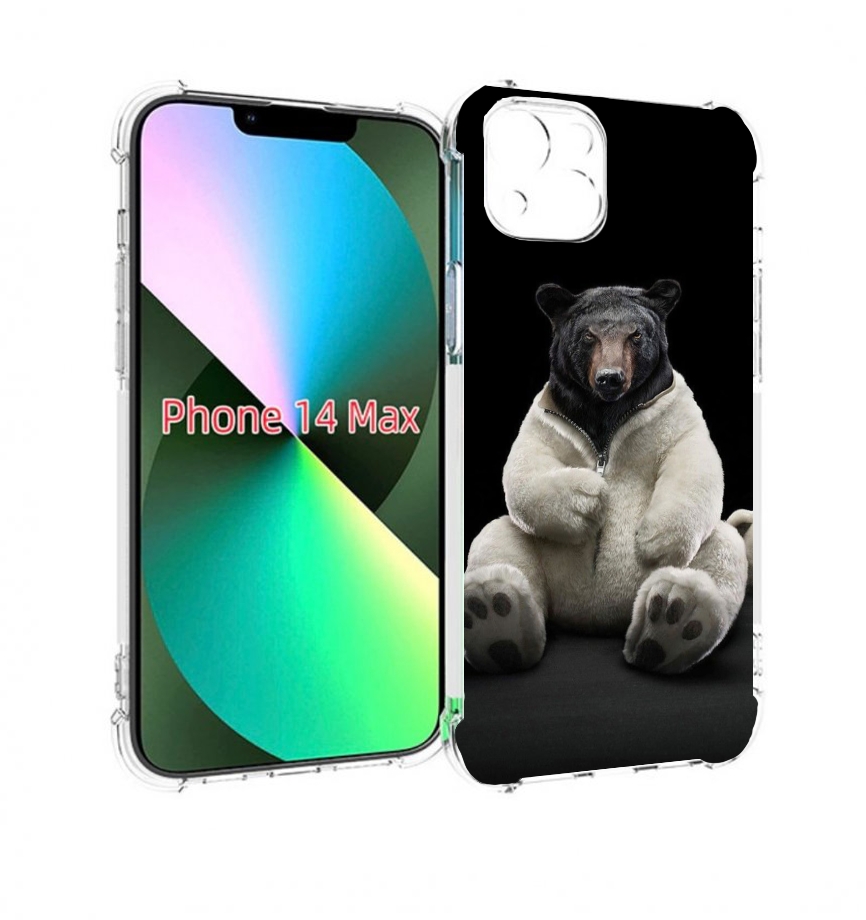 

Чехол MyPads Медведь-бурый-белый для iPhone 14 Plus (6.7), Прозрачный, Tocco