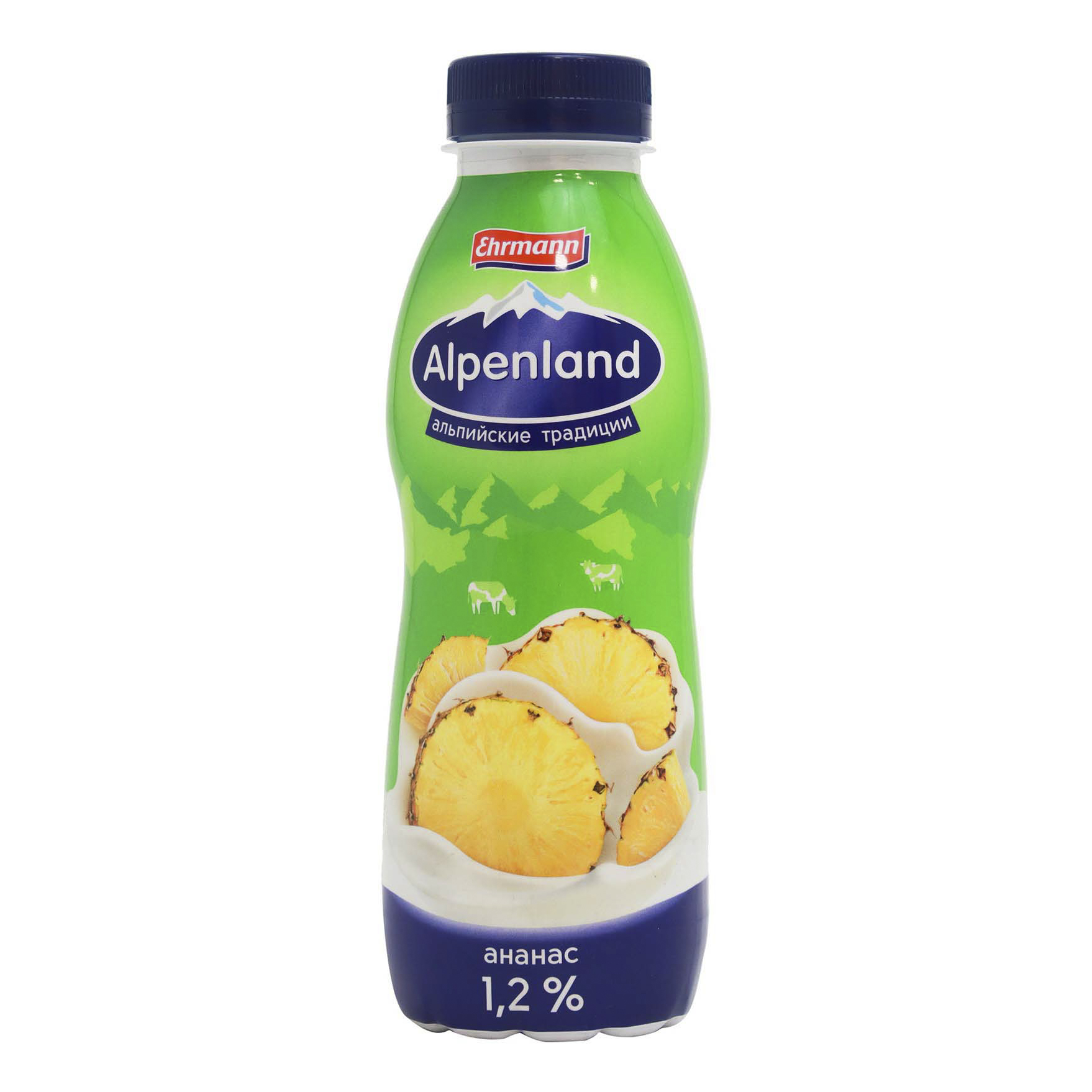 Йогуртный напиток Alpenland ананас 1,2% 420 г