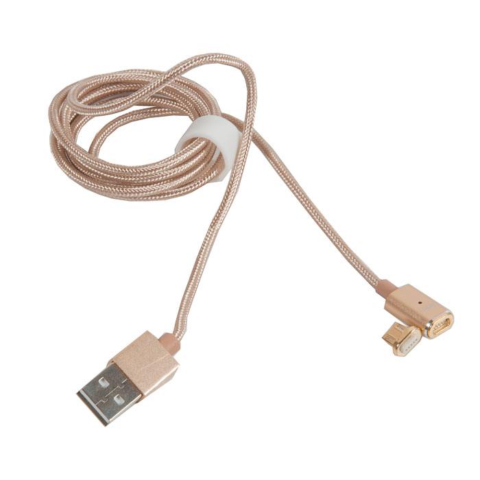 фото Кабель usb hoco u16 magnetic для micro usb, 2.4 a, длина 1.2 м, золотой