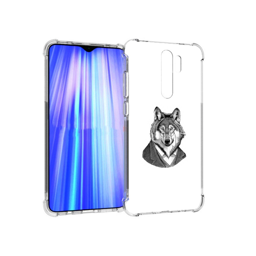 

Чехол MyPads Tocco для Xiaomi Redmi Note 8 Pro волк в пиджаке (PT135544.276.266), Прозрачный, Tocco