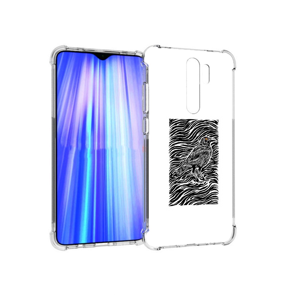 

Чехол MyPads Tocco для Xiaomi Redmi Note 8 Pro ворон в абстракции (PT135544.276.272), Прозрачный, Tocco