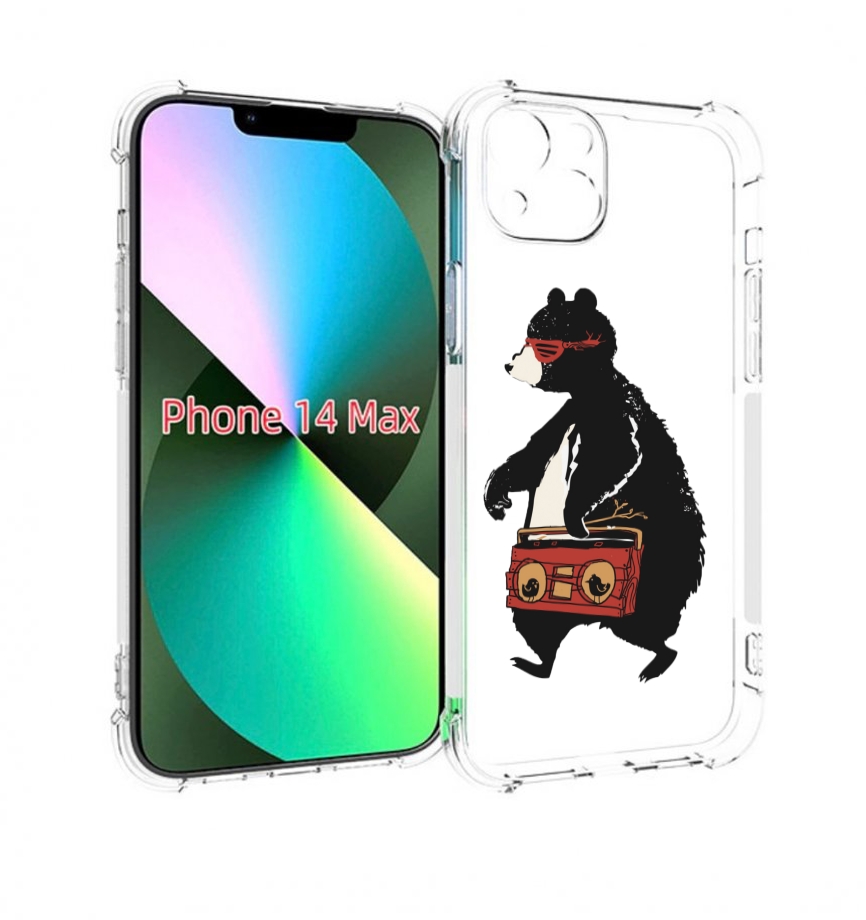 

Чехол MyPads Музыкальный медведь для iPhone 14 Plus (6.7), Прозрачный, Tocco