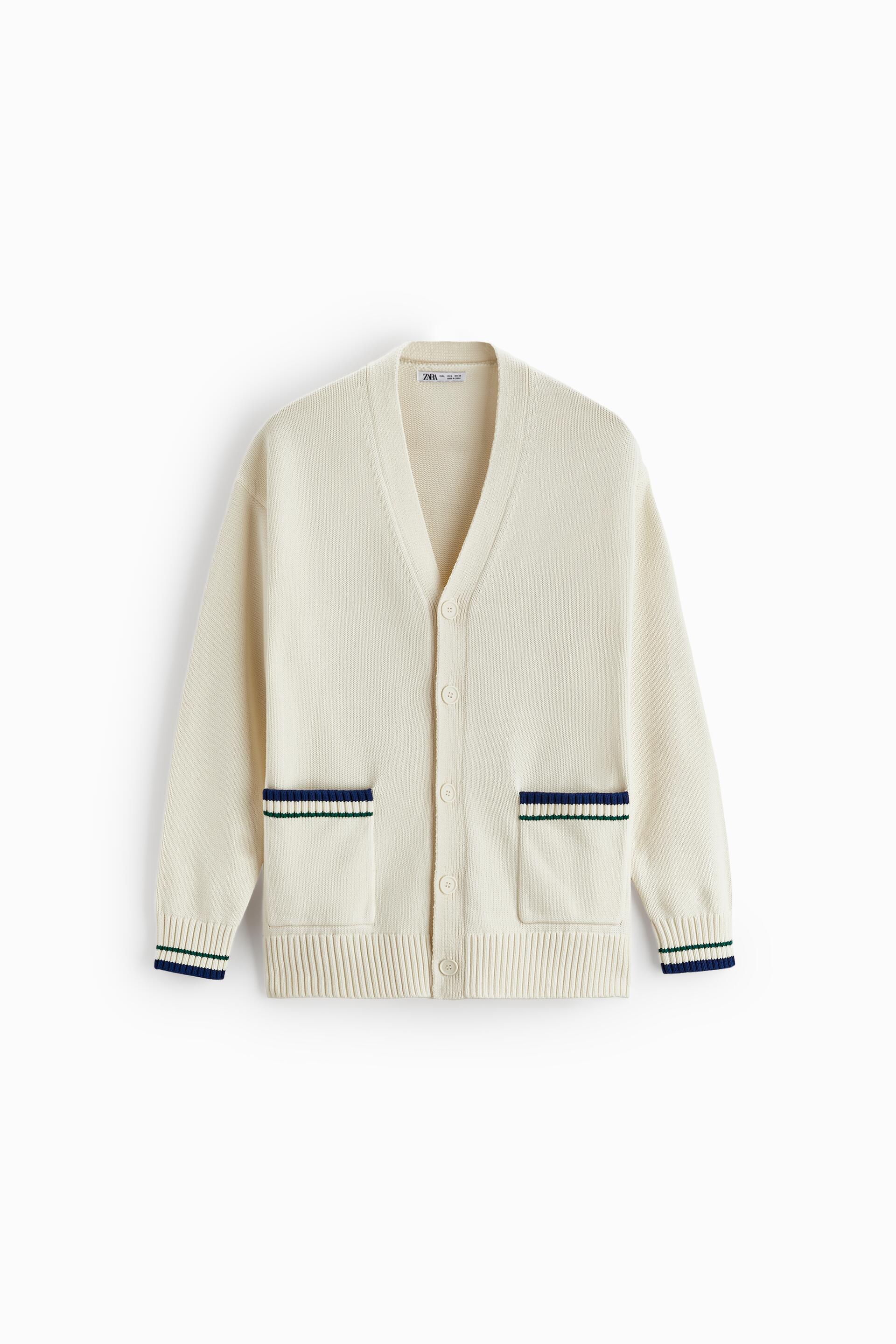 

Кардиган мужской ZARA 05755306 белый L (доставка из-за рубежа), 05755306