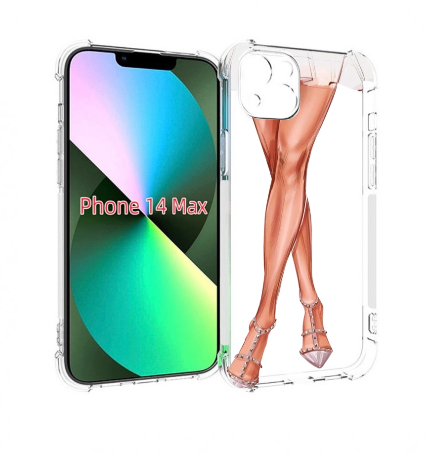

Чехол MyPads Ножки для iPhone 14 Plus (6.7), Прозрачный, Tocco