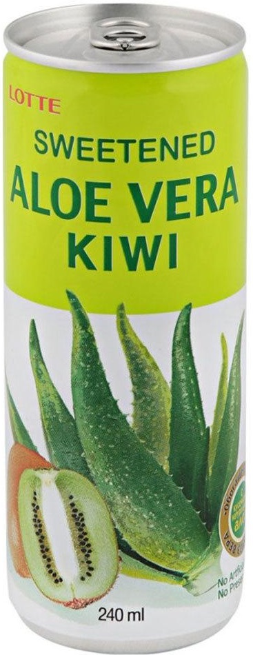 Напиток Lotte Aloe Vera негазированный, с мякотью алоэ, со вкусом киви, 240 мл