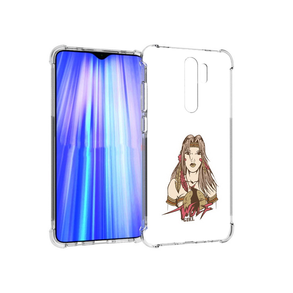 

Чехол MyPads Tocco для Xiaomi Redmi Note 8 Pro девушка волк (PT135544.276.306), Прозрачный, Tocco