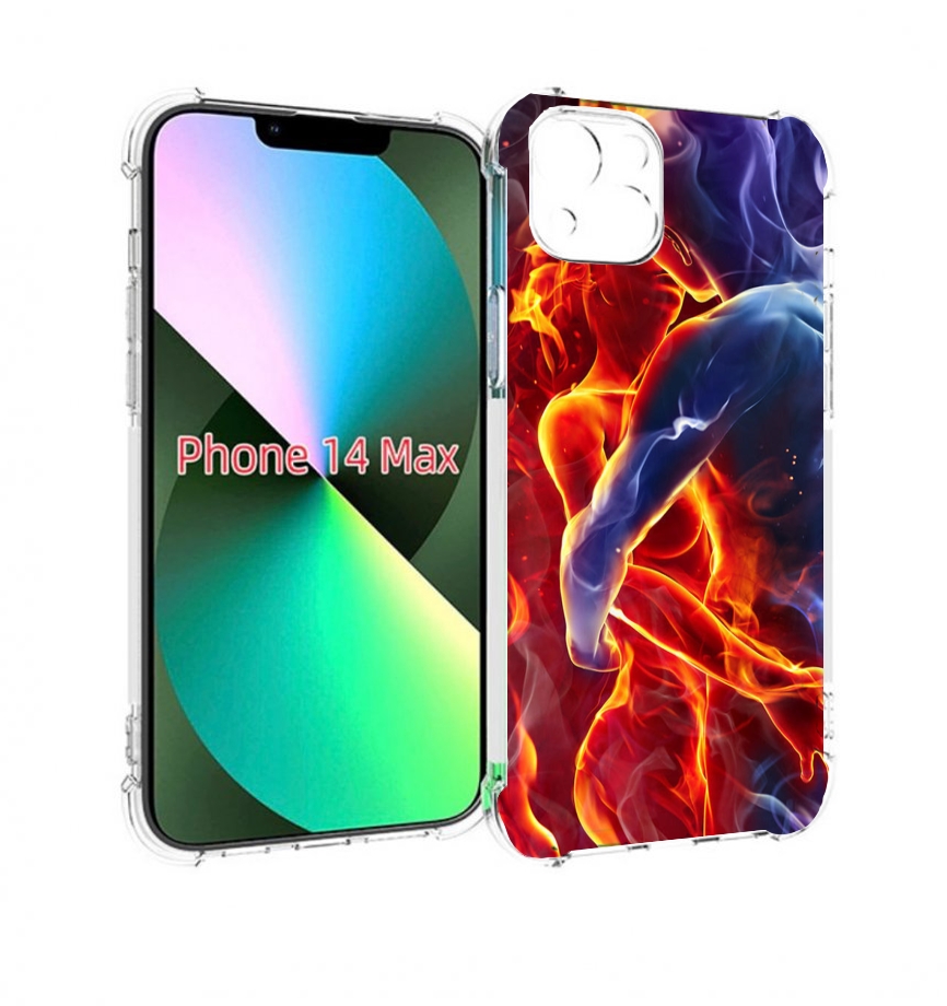 

Чехол MyPads Огонь-вода для iPhone 14 Plus (6.7), Прозрачный, Tocco