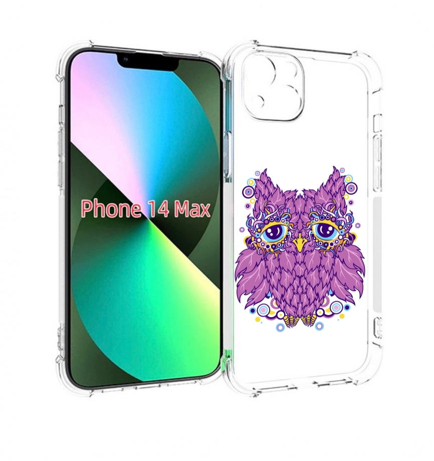 

Чехол MyPads Розовая сова для iPhone 14 Plus (6.7), Прозрачный, Tocco
