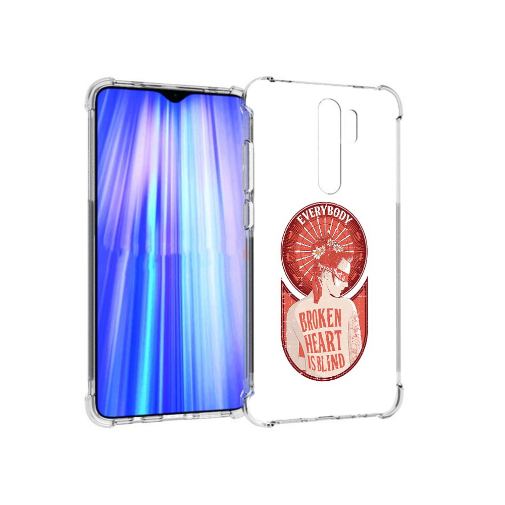 

Чехол MyPads Tocco для Xiaomi Redmi Note 8 Pro девушка разбитое сердце (PT135544.276.310), Прозрачный, Tocco