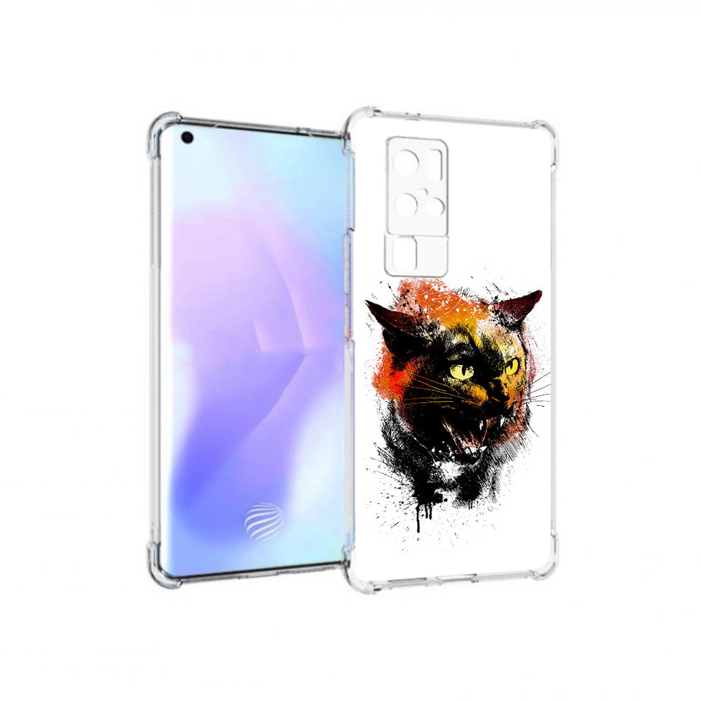 

Чехол MyPads Tocco для Vivo X50 Pro сиамский кот (PT226970.404.598), Прозрачный, Tocco