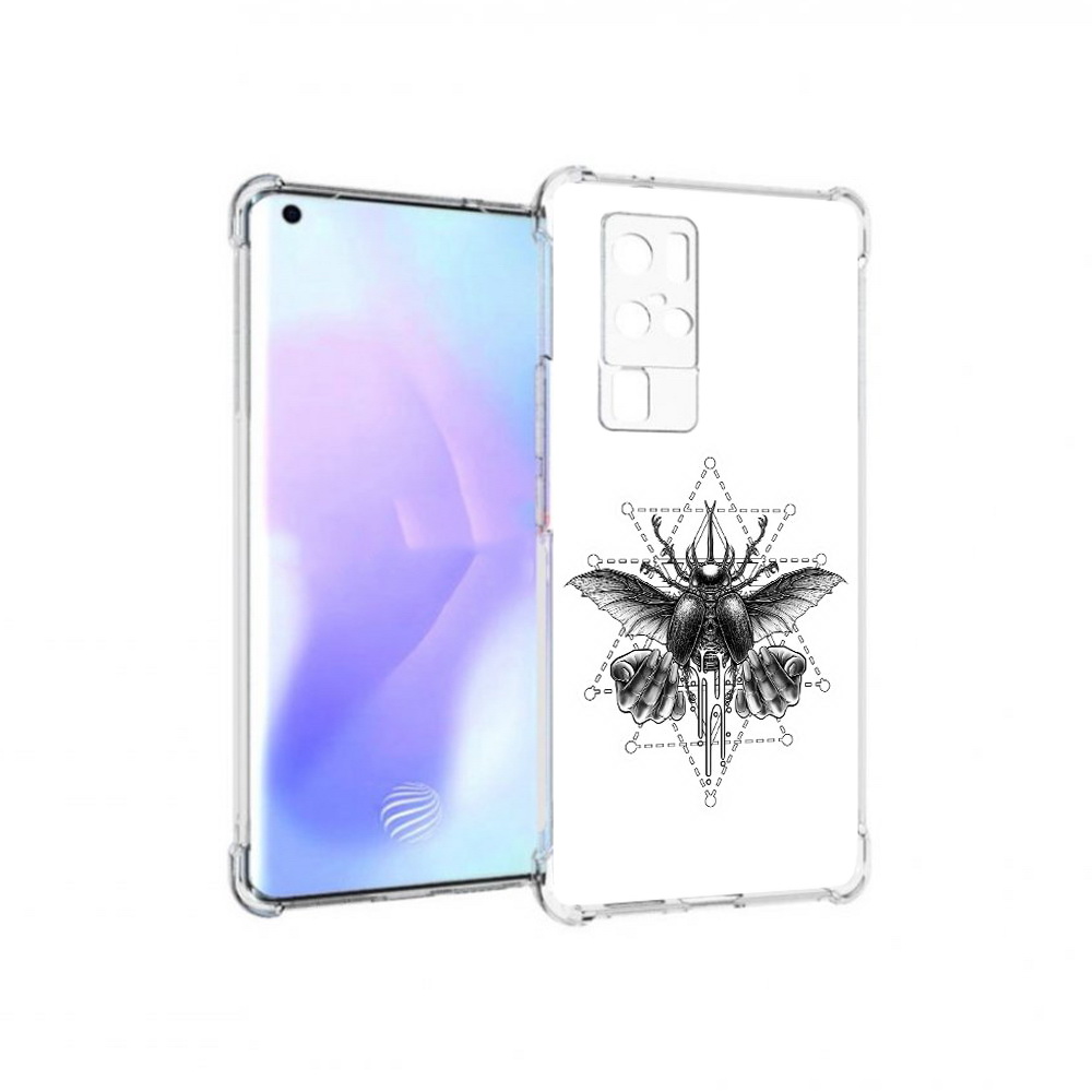 

Чехол MyPads Tocco для Vivo X50 Pro скарабей (PT226970.404.601), Прозрачный, Tocco
