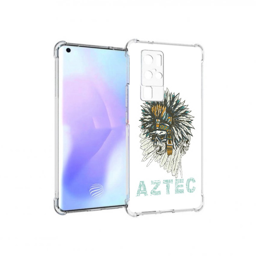 

Чехол MyPads Tocco для Vivo X50 Pro скелет индеец (PT226970.404.602), Прозрачный, Tocco