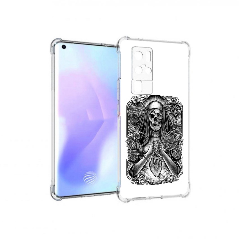 

Чехол MyPads Tocco для Vivo X50 Pro скелет с сердцем (PT226970.404.603), Прозрачный, Tocco