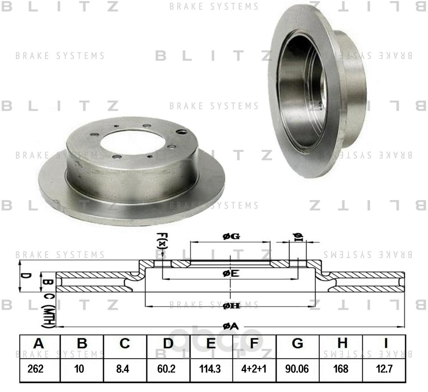 

BLITZ BS0139 Диск тормозной | Зад |