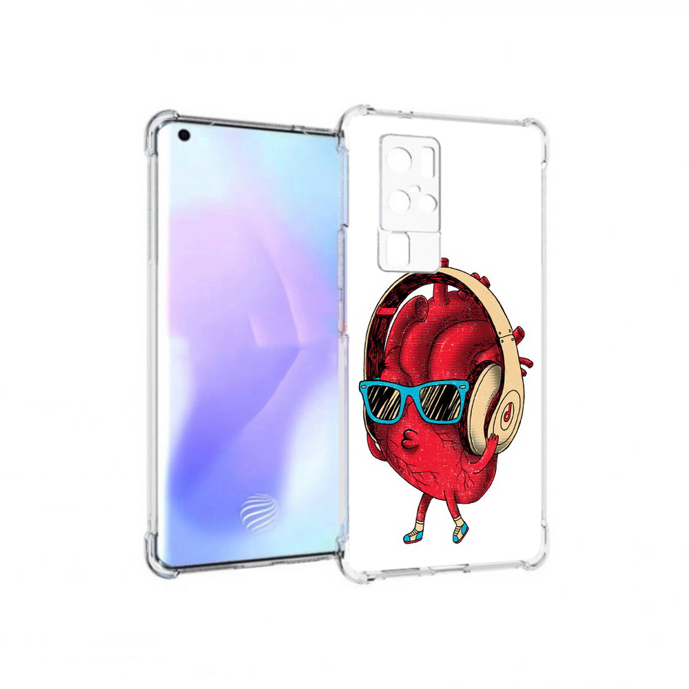 

Чехол MyPads Tocco для Vivo X50 Pro слушай сердце (PT226970.404.609), Прозрачный, Tocco