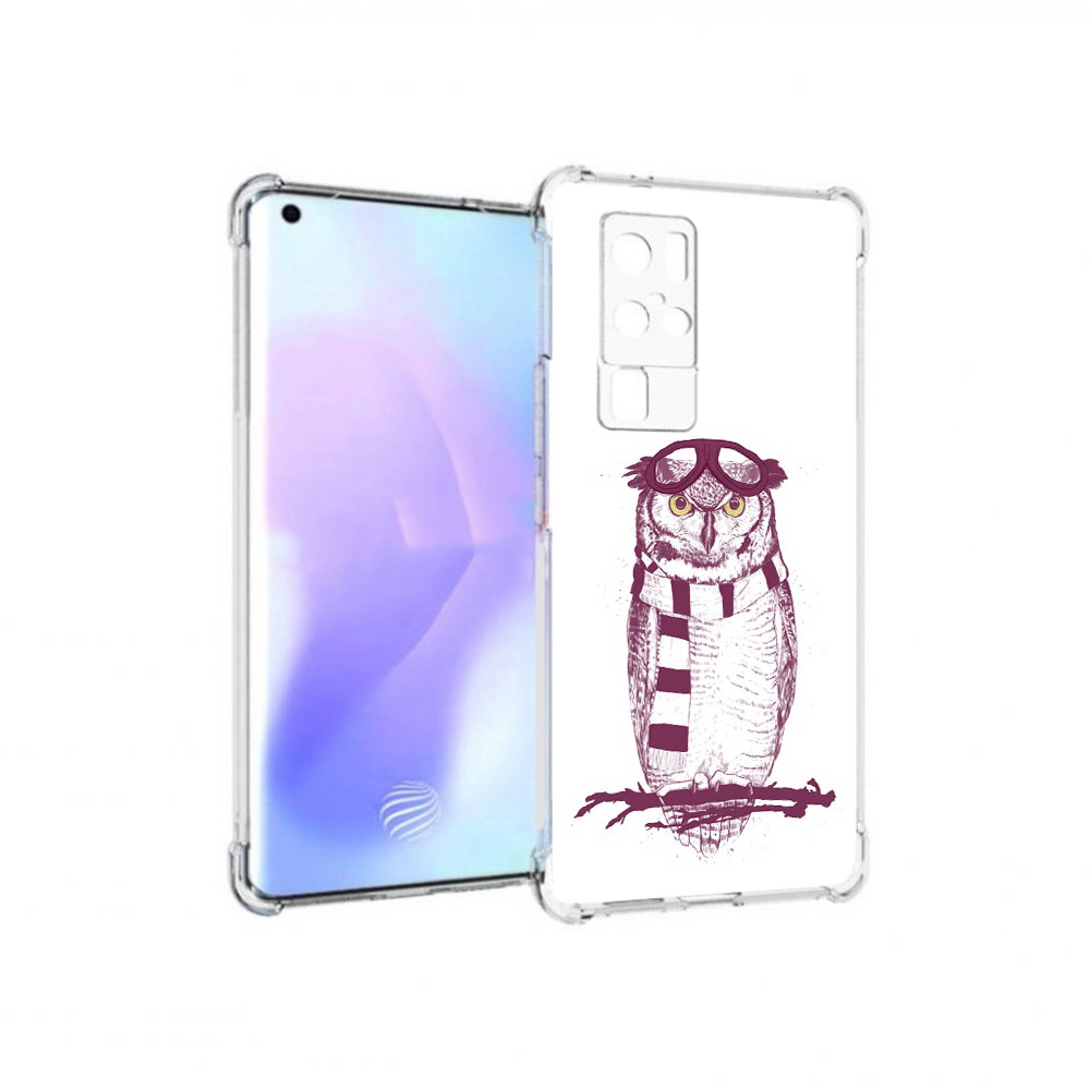 

Чехол MyPads Tocco для Vivo X50 Pro сова-летчик (PT226970.404.612), Прозрачный, Tocco