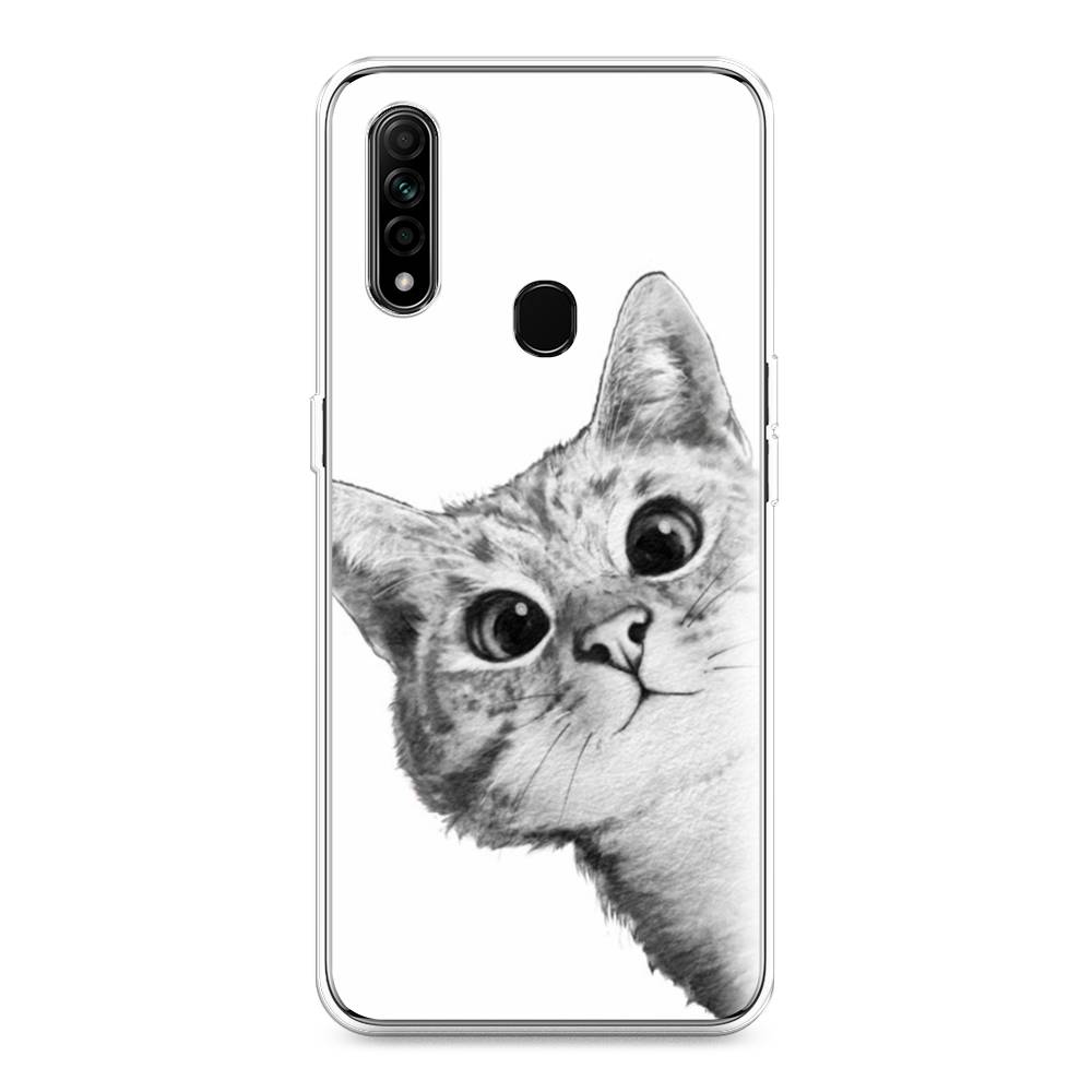 

Чехол Awog на Oppo A31 "Кот рисунок черно-белый", Разноцветный, 252250-1