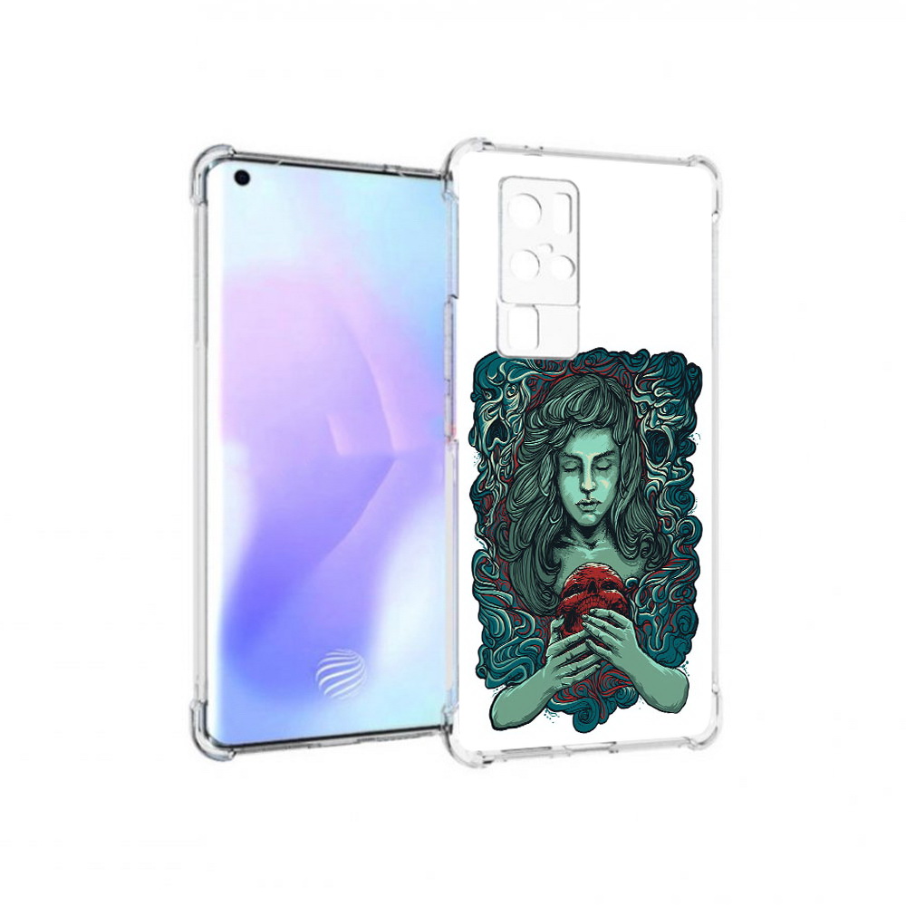 

Чехол MyPads Tocco для Vivo X50 Pro спящая девушка (PT226970.404.619), Прозрачный, Tocco