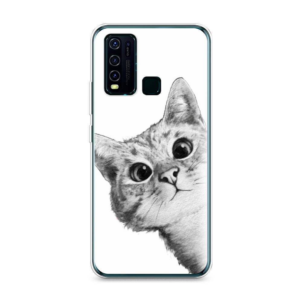 

Чехол Awog на Vivo Y30 "Кот рисунок черно-белый", Разноцветный, 263150-1