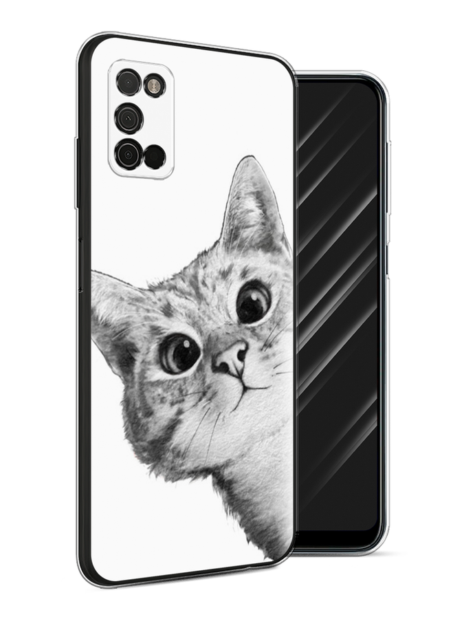 

Чехол Awog на Samsung Galaxy A03S / Самсунг A03S "Кот рисунок черно-белый", Разноцветный, 2103250-1