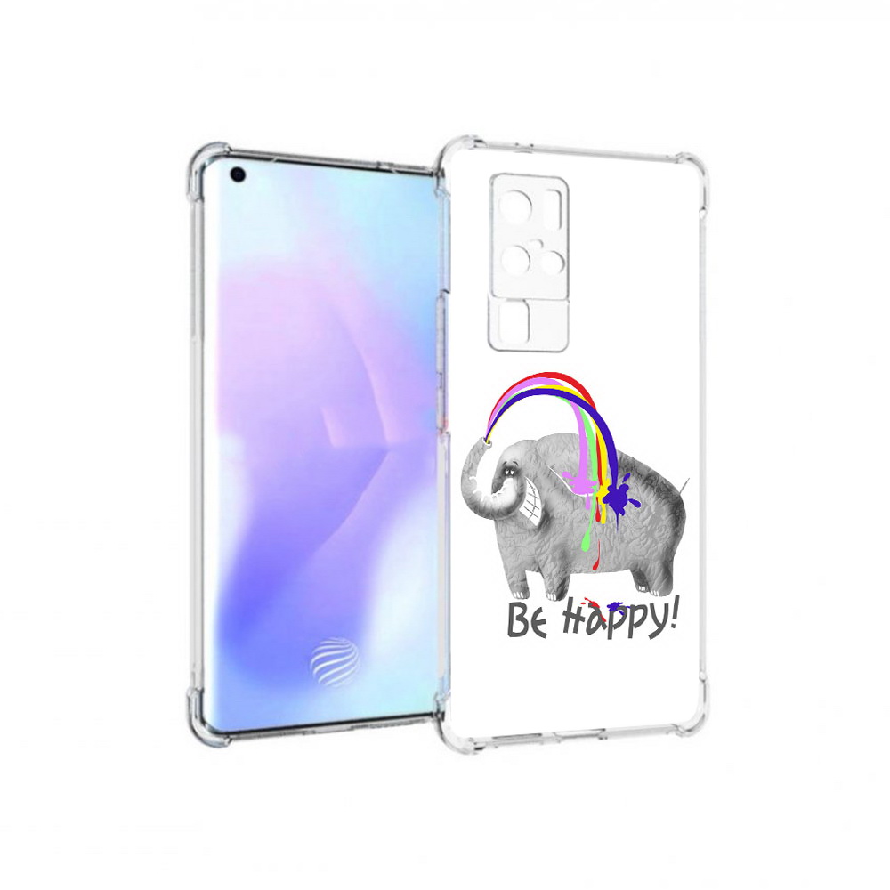 

Чехол MyPads Tocco для Vivo X50 Pro счастливый слон (PT226970.404.632), Прозрачный, Tocco