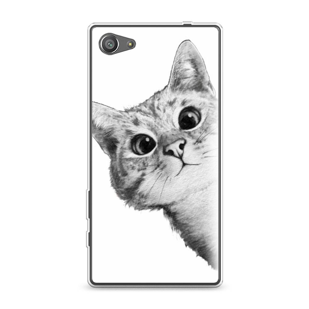 

Чехол Awog на Sony Xperia Z5 compact "Кот рисунок черно-белый", Разноцветный, 52250-1