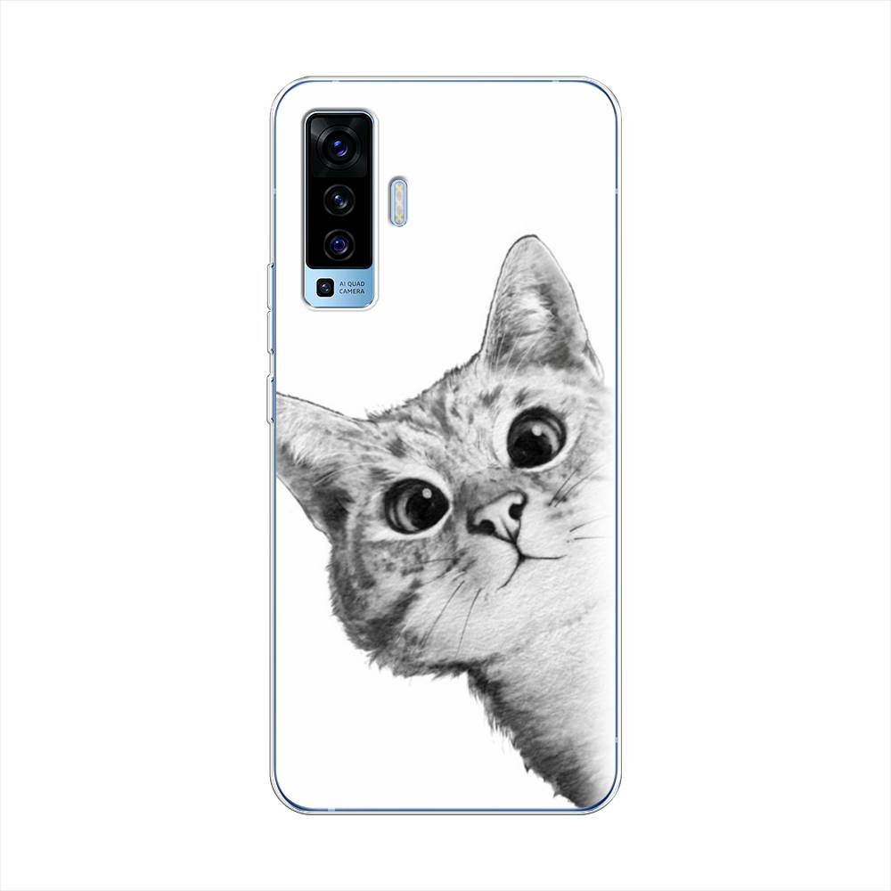 

Чехол Awog на Vivo X50 "Кот рисунок черно-белый", Разноцветный, 262250-1