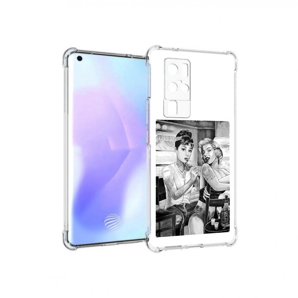 

Чехол MyPads Tocco для Vivo X50 Pro тату мастер (PT226970.404.637), Прозрачный, Tocco