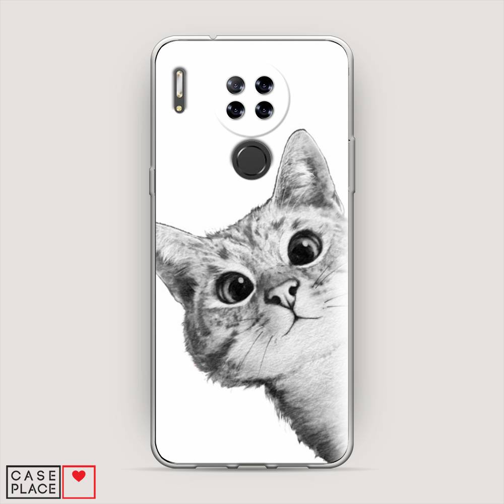 

Чехол Awog на Blackview A80 "Кот рисунок черно-белый", Разноцветный, 280150-1
