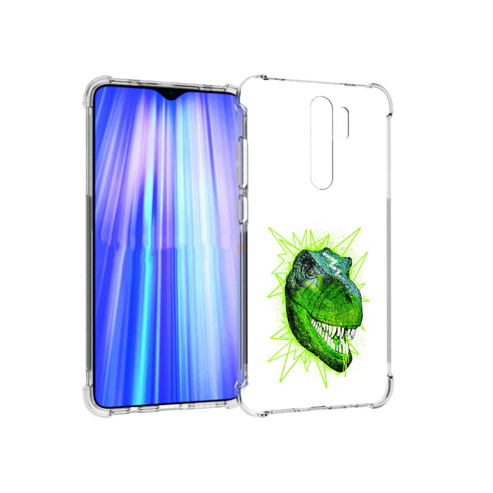 

Чехол MyPads Tocco для Xiaomi Redmi Note 8 Pro зеленый динозавр (PT135544.276.358), Прозрачный, Tocco