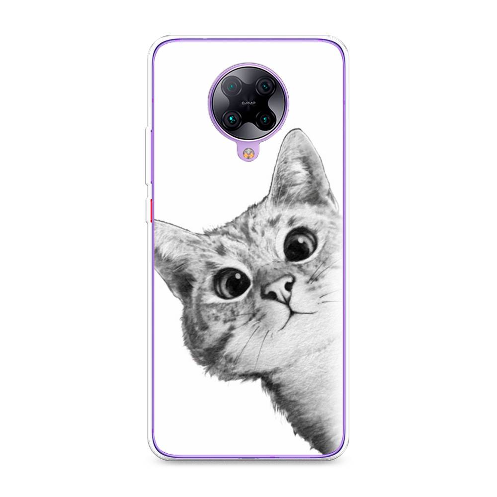 

Чехол Awog на Xiaomi Redmi K30 Pro "Кот рисунок черно-белый", Разноцветный, 38850-1