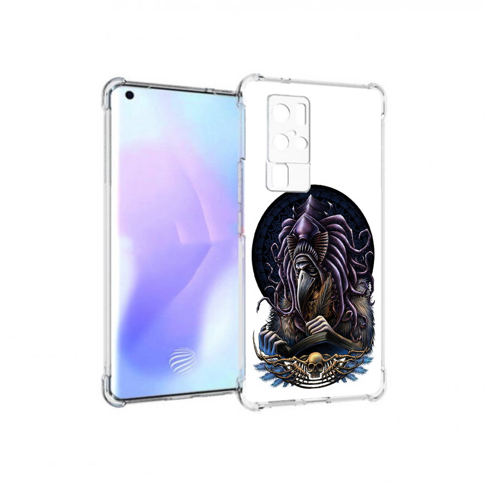 

Чехол MyPads Tocco для Vivo X50 Pro умный ворон (PT226970.404.650), Прозрачный, Tocco